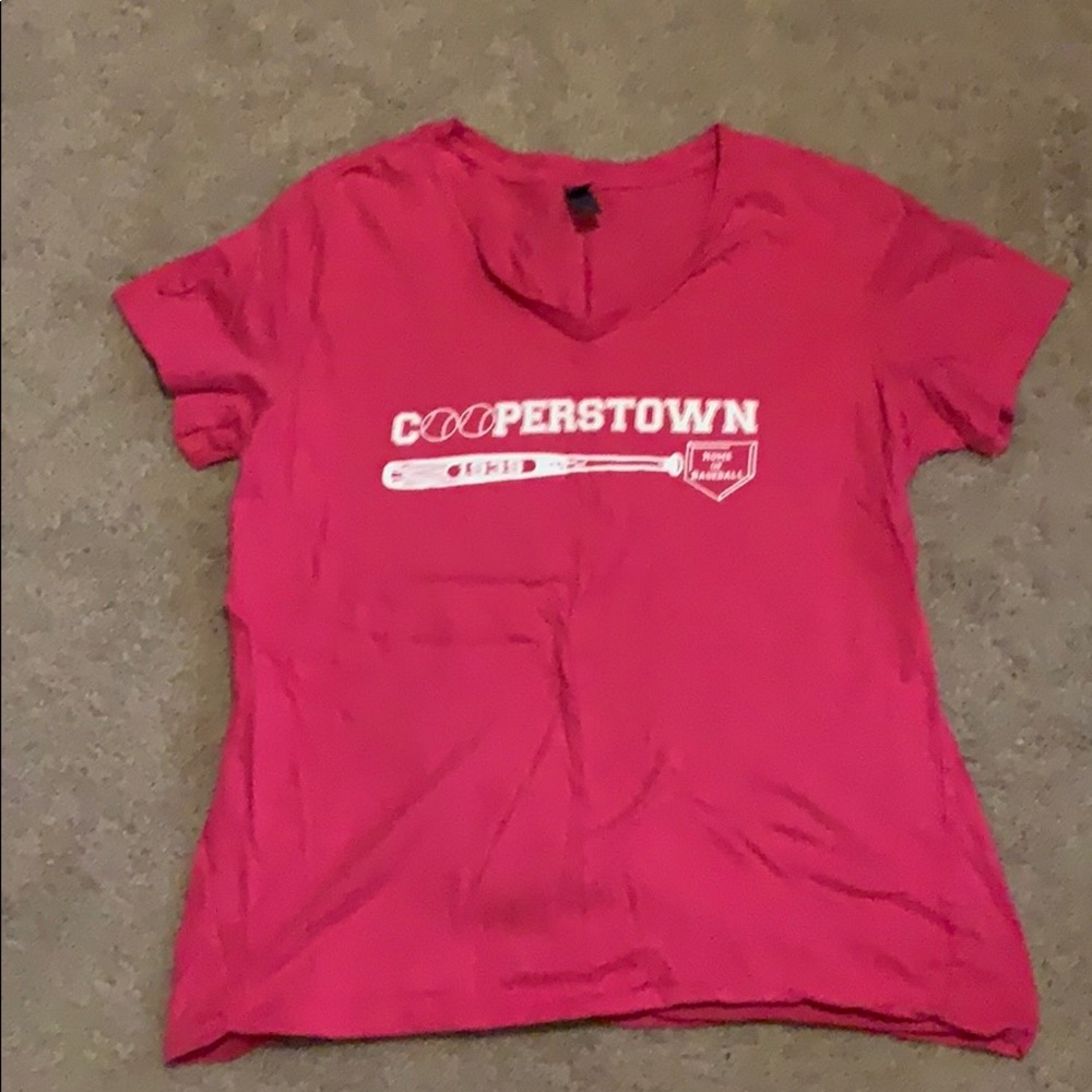 Cooperstown V Neck Baseball Tee